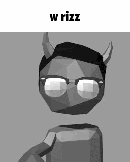 W Rizz Internet Devil Jack Thumbs Up Animation GIF