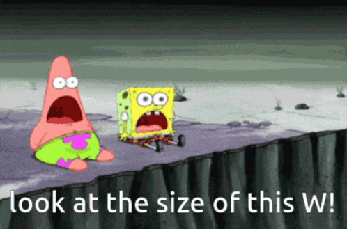 W Spongebob Patrick Shock GIF
