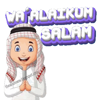 Waalaikum Salam Cartoon Illustration