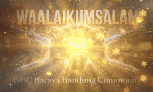 Waalaikumsalam Bbc Baraya Bandung Community Is Written On A Poster GIF