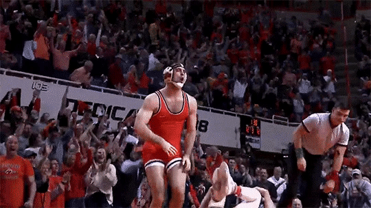 Wacky Amateur Wrestling Contestant GIF