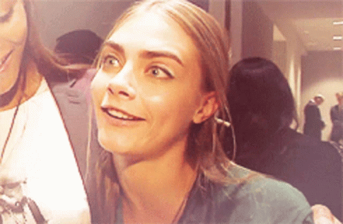 Wacky Cara Delevingne Double Chin GIF