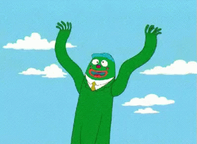 Wacky Waving Inflatable Tube Green Cartoon GIF