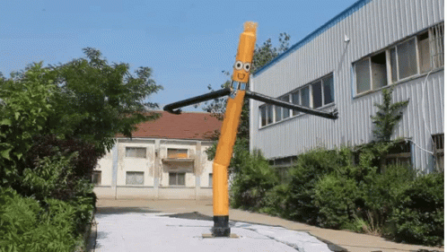 Wacky Waving Inflatable Tube Man Yellow Skydancer GIF