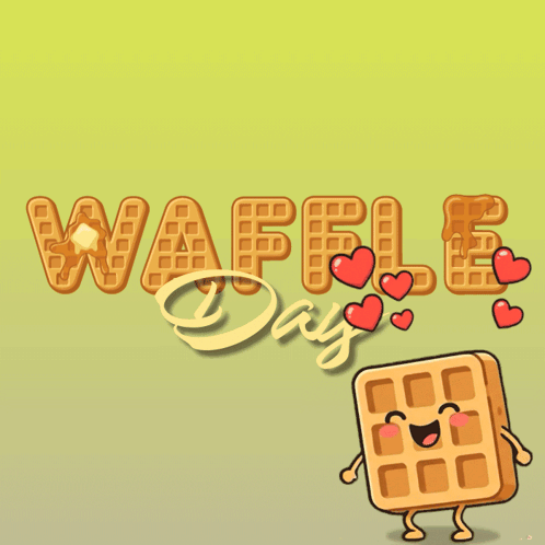 Waffle Cartoon Saying Waffle Days