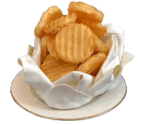 Waffle Fries On Plate