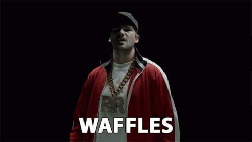 Waffle On Plate With Fork GIF