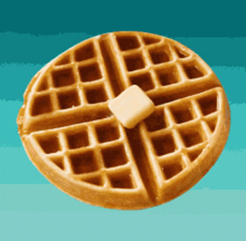 Waffle With Butter Slice GIF