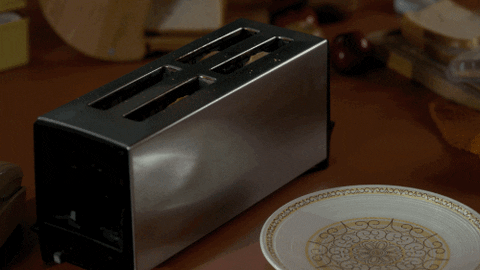 Waffles Popping Up In Toaster GIF