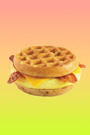 Waffles With Egg Bacon And Cheese GIF