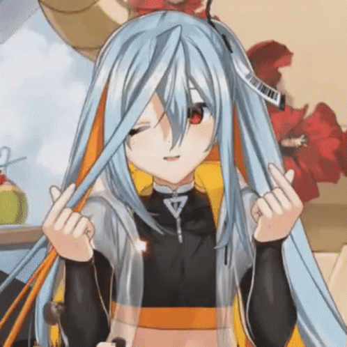 Waifu Finger Hearts GIF