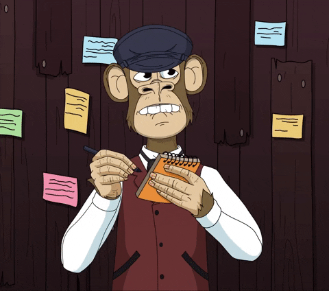 Waiter Brainstorming Orders GIF