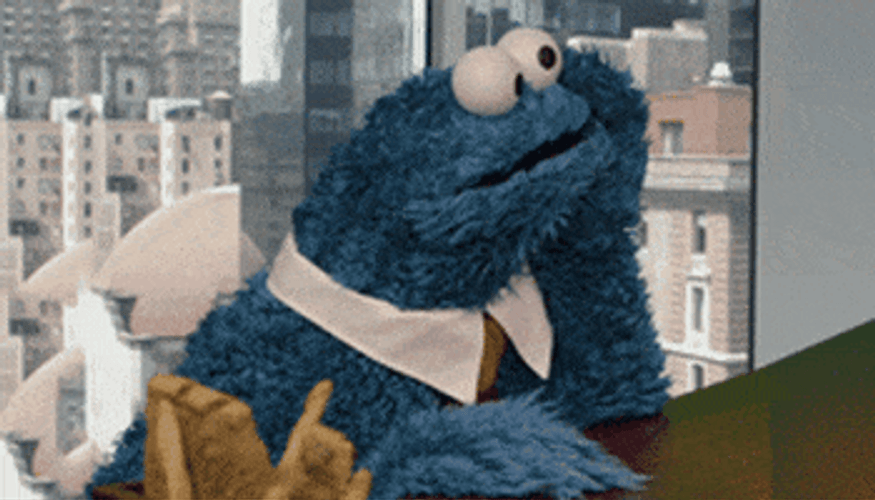 Waiting Cookie Monster GIF. 