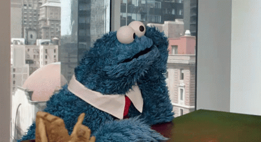 Waiting Cookie Monster Tap GIF