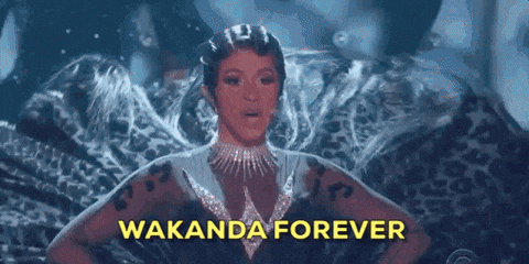 Wakanda Cardi B Grammys GIF