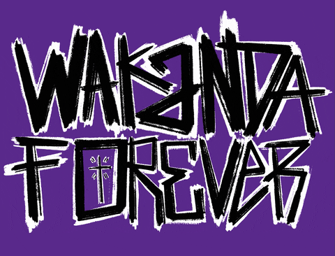 Wakanda Forever Black Panther Logo GIF