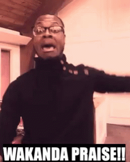 Wakanda Wakanda Forever Praise GIF