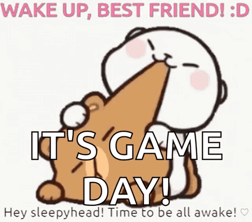 Wake Up Best Friend Game Day Poster