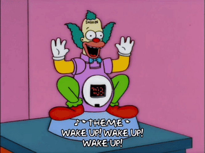 Wake Up Clown Alarm GIF