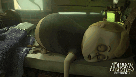 Wake Up Pugsley Good Morning Halloween GIF