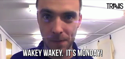 Wakey Wakey Welcome To Monday Fran Healy GIF