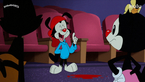Wakko Burp Infront Of Mickey And Minnie GIF