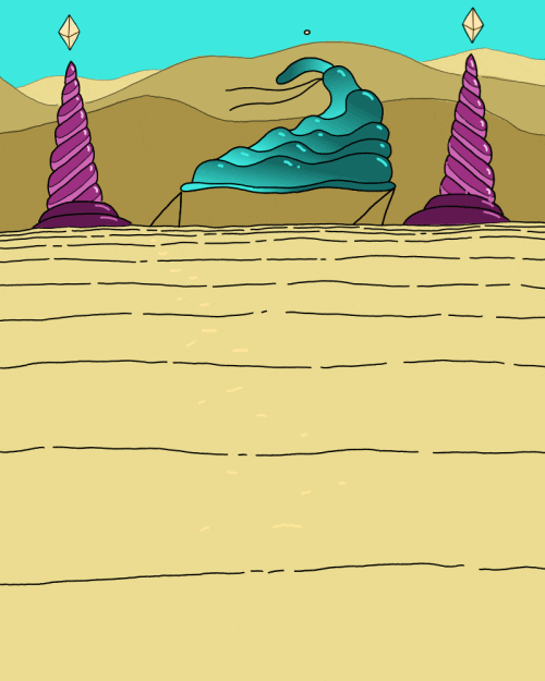 Walk 2d Animation Purple And Green GIF