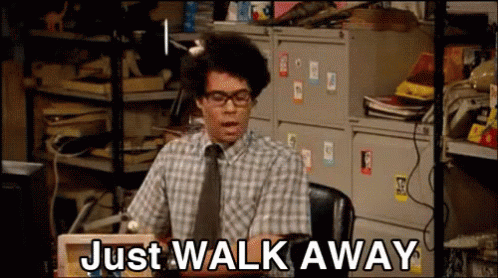 Just Walk Away Richard Ayoade Inside The Office GIF