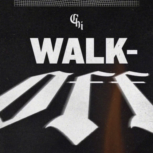 Walk Sign With Down Arrow