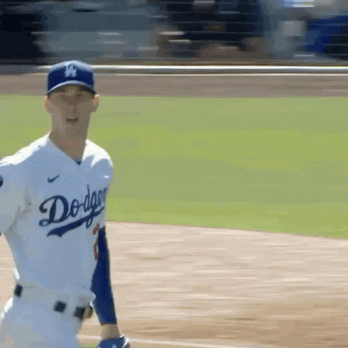 Walker Buehler Cheering Out GIF