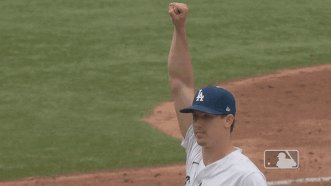 Walker Buehler Raising Fist GIF