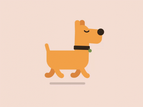Walking Animated Dog GIF