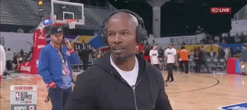 Jamie Foxx Walking Away Basketball Game GIF