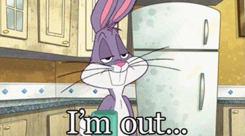 Bugs Bunny I'm Out Walking Away GIF