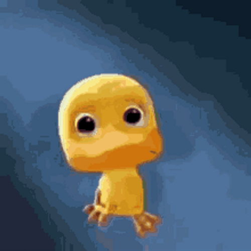 Walking Baby Duck Animated Crying Tantrum GIF