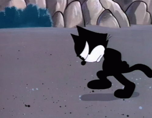 Walking Back And Forth Felix The Cat GIF