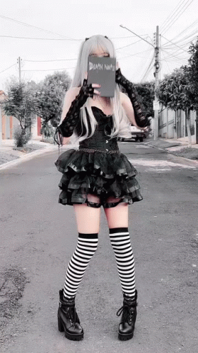 Walking Cosplay Of Misa Death Note GIF