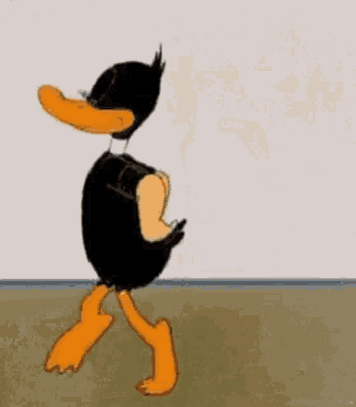 Walking Daffy Duck Looney Tunes Sexy Flirting Undress GIF