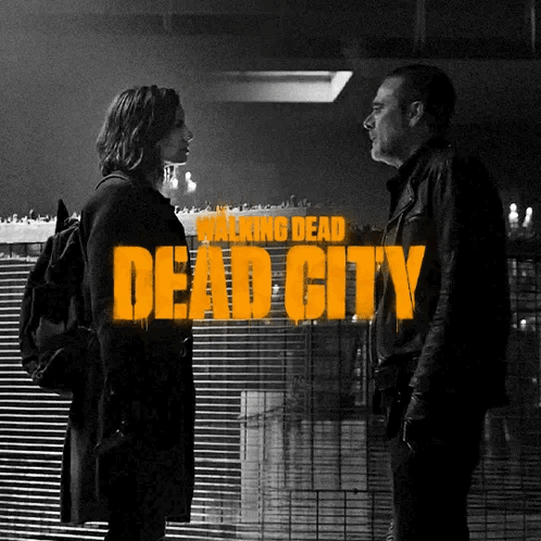 Walking Dead Dead City Poster Man and Woman Facing