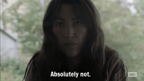 Walking Dead Eleanor Matsuura Absolutely Not GIF