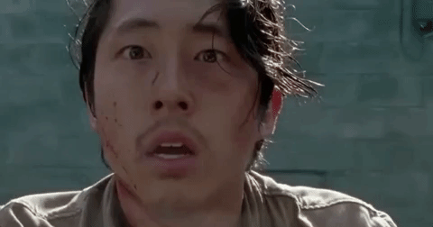 Walking Dead Season 4 Scared Glenn GIF