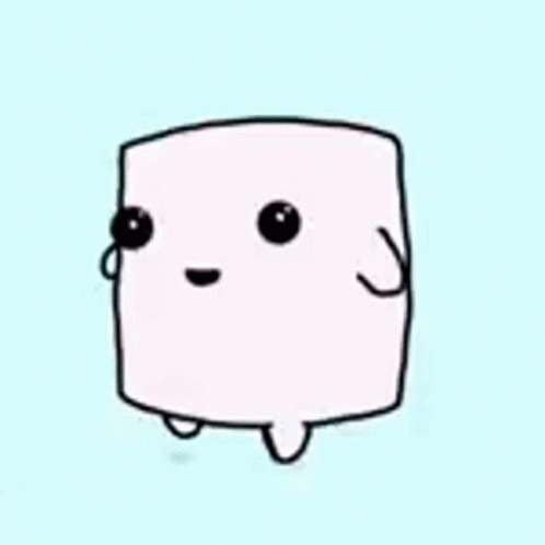 Walking Floppy Marshmello GIF