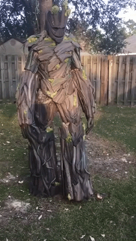Walking Groot Costume GIF