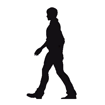 Walking Guy Silhouette GIF