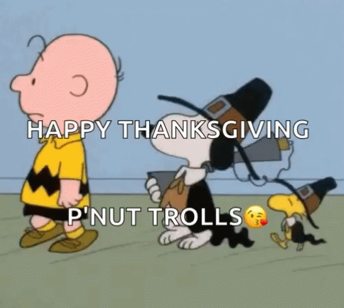 Walking Happy Thanksgiving Snoopy And Friend GIF