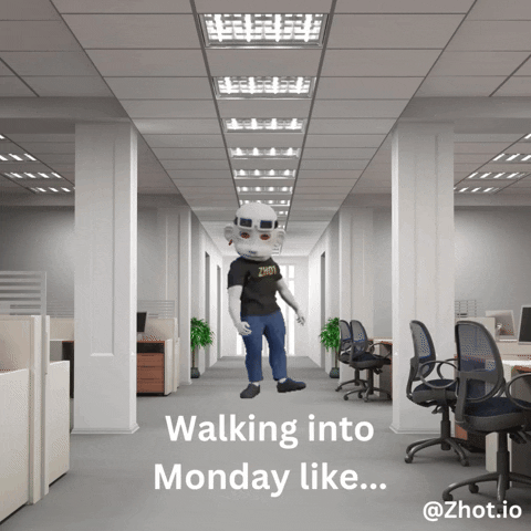 Walking Into Monday Work Meme GIF