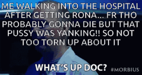 Walking Into The Hospital Says Whats Up Doc GIF