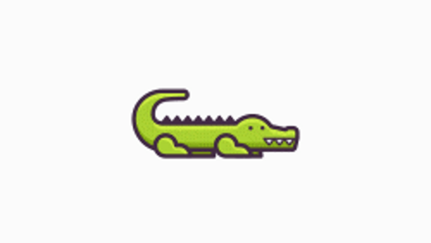 Walking Lacoste Alligator Logo GIF