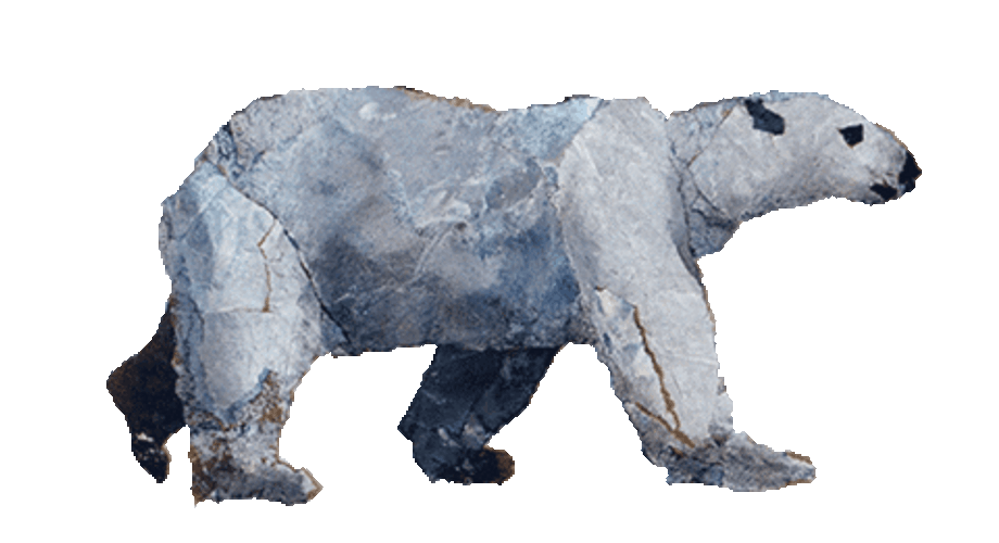 Walking Mosaic Polar Bear GIF
