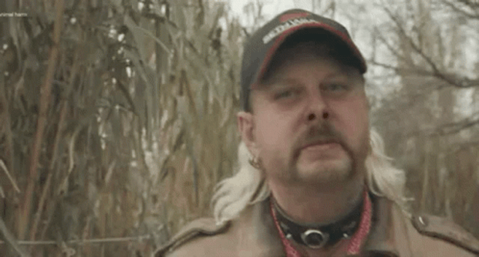 Walking Mullet Haired Joe Exotic GIF